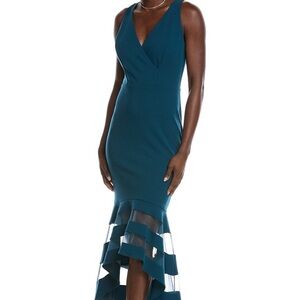 Joseph Ribkoff Teal High Low Dress